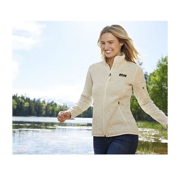 LL Bean Fleece Knit Stand Collar long sleeve - Picture 4 of 11